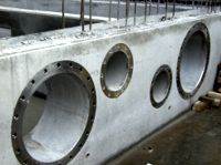 wall sleeve cast in concrete flange bolted